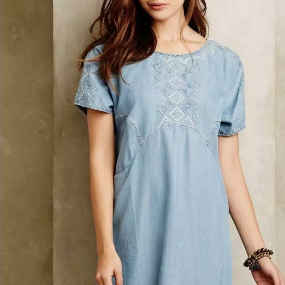 Holding Horses by Anthropologie Blue Dress NWOT
